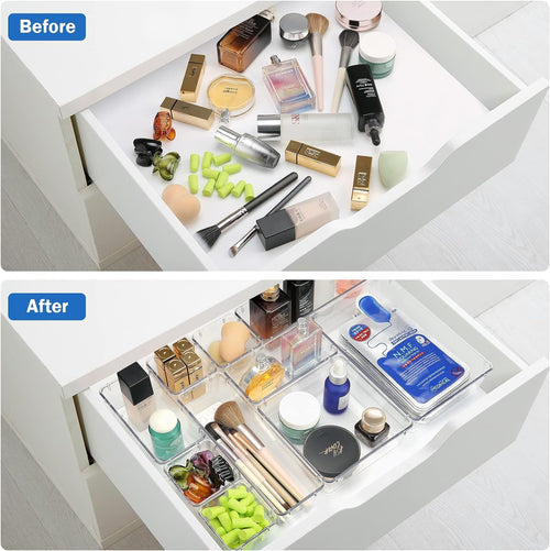 Prista Clear Drawer Organizer Set - Multi-Size