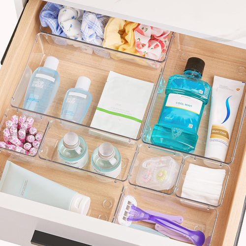 Prista Clear Drawer Organizer Set - Multi-Size