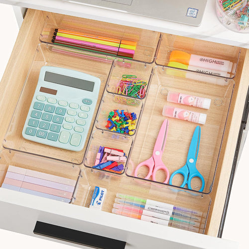 Prista Clear Drawer Organizer Set - Multi-Size